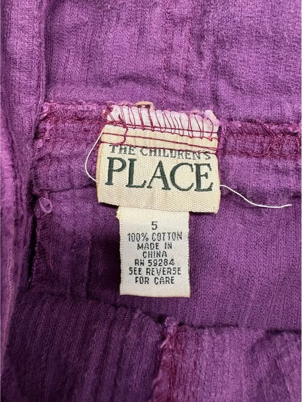 The Children’s Place Purple Corduroy Overall Dress Size 5 Toddler Vintage 90s